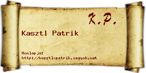 Kasztl Patrik névjegykártya
